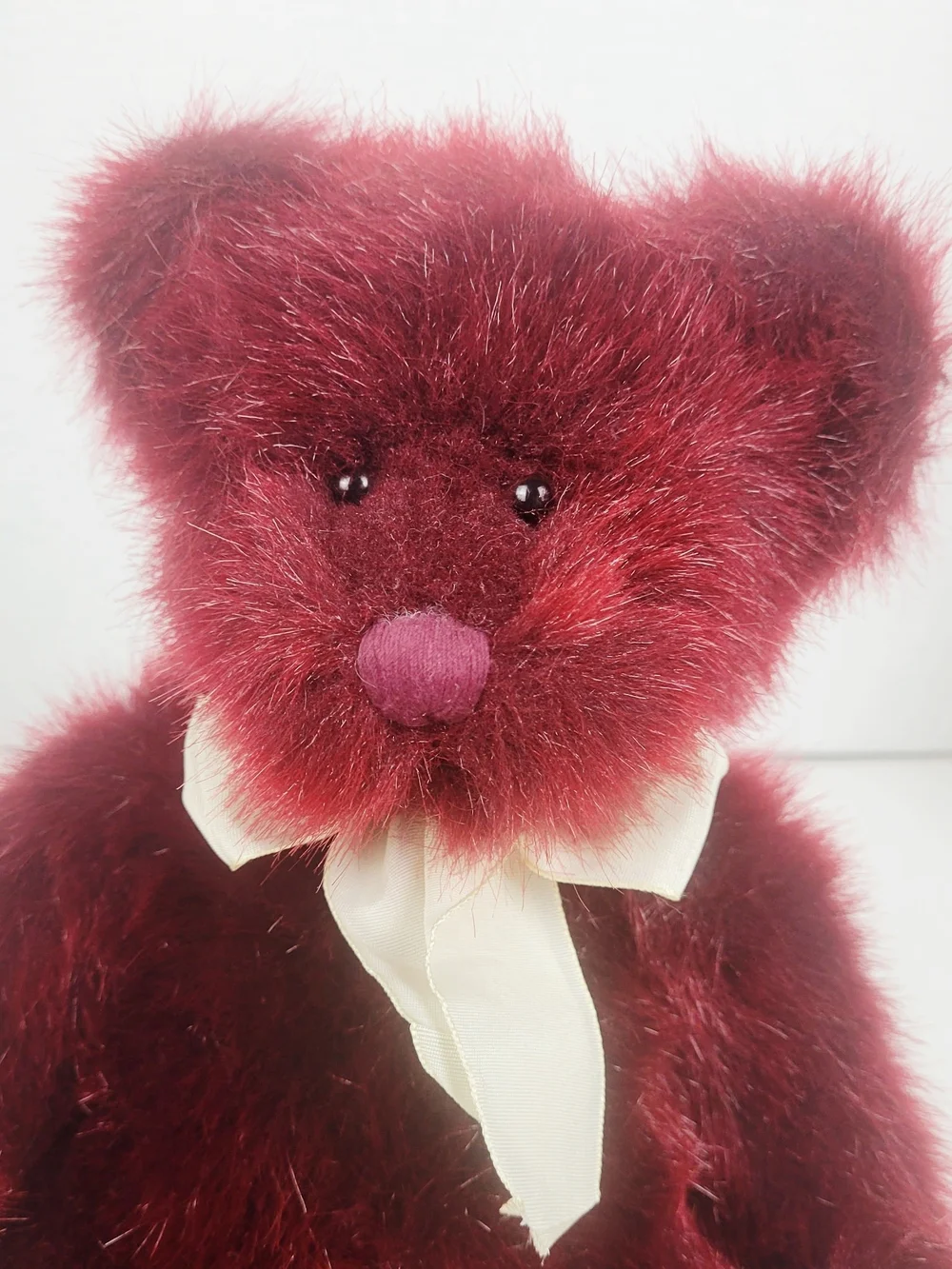 Vtg 1999~Russ 101393~Cranberrie~Plush Joy Bear~Red 13